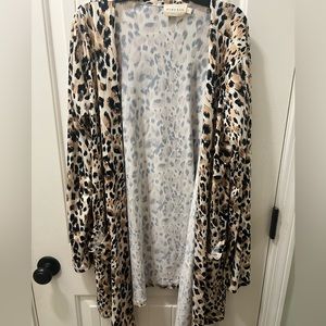 Large Print Cardigan with pockets